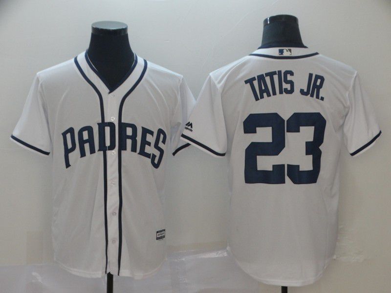 Men San Diego Padres 23 Tatis jr White Game MLB Jerseys